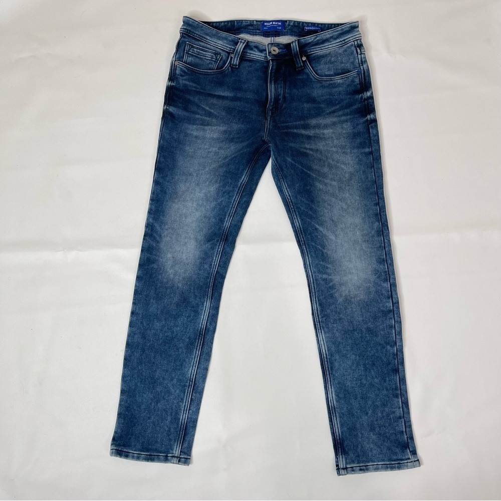 Denim Killer Blu Carrot Fit Mens Jeans Sz 34 Blue Prewash - Picture 15 of 16